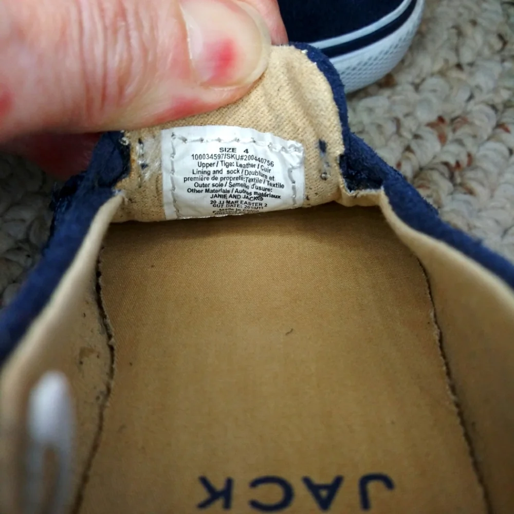 Janie And Jack Navy Suede Sneaker Loafers